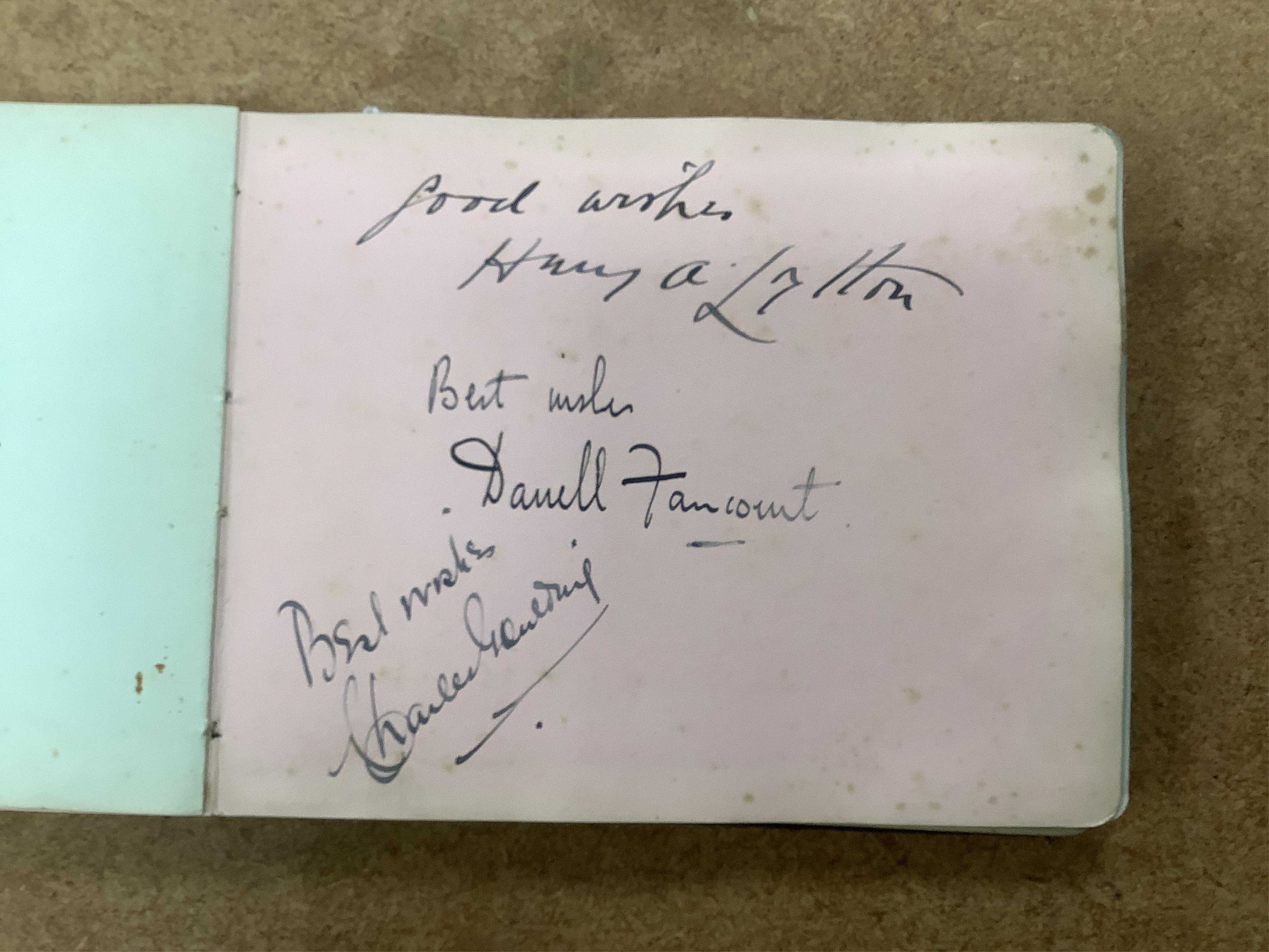 A mid 1920s autograph album containing signatures from the world of classical music, collected by Joan Wynn Reeves, daughter of the violinist and conductor Herbert Wynn Reeves, including a hand written letter from Sir Ed